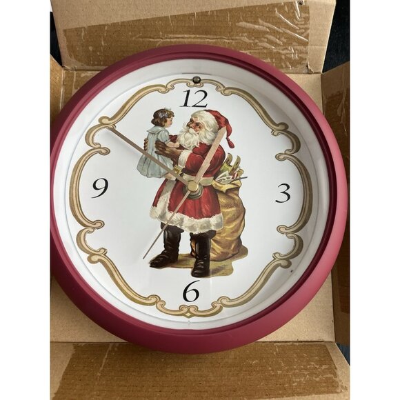 Mark Feldstein Christmas Carols Musical Clock Plays Different at Hour New in Box - Picture 1 of 8